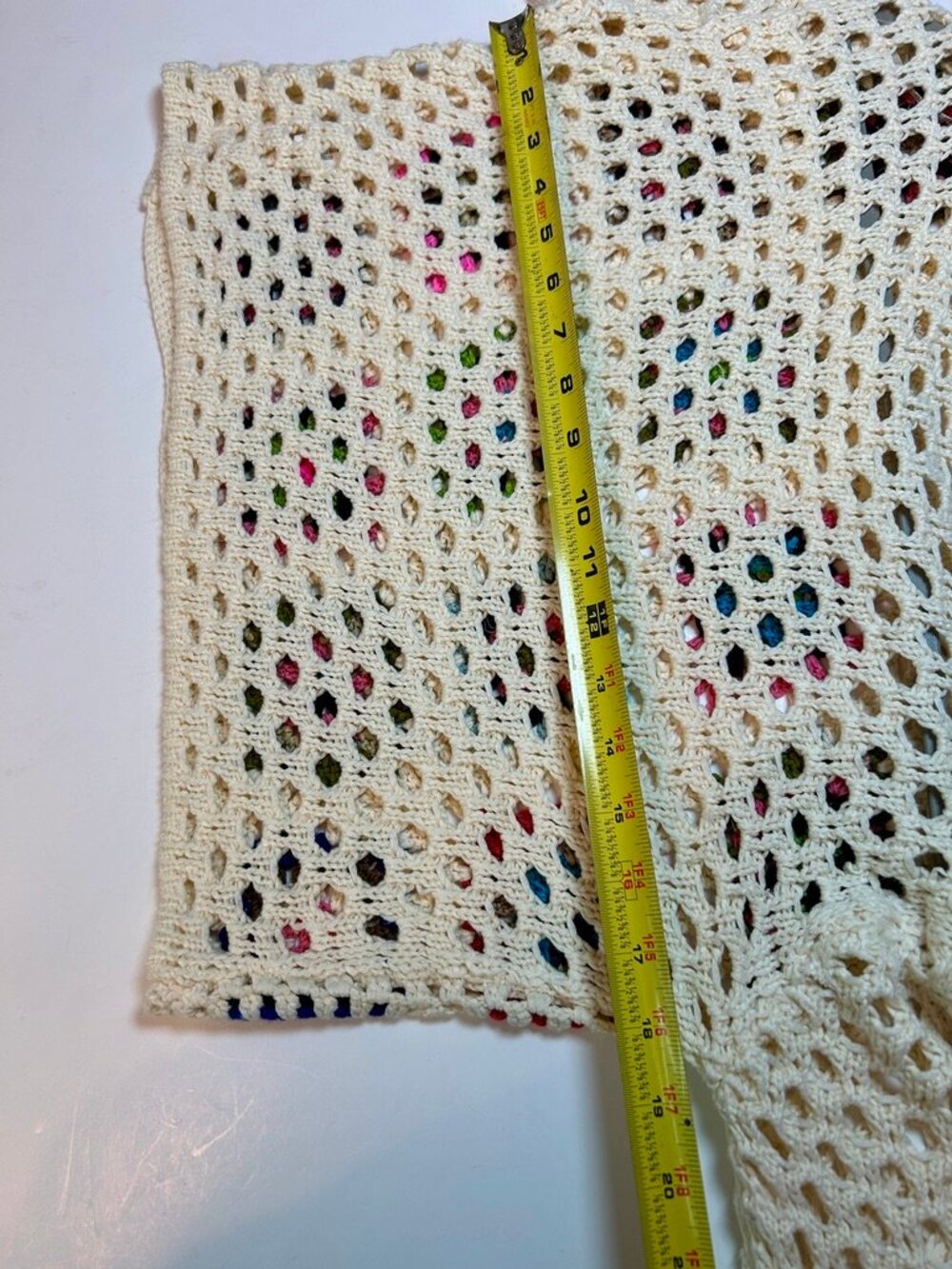 Patchwork Indie Crochet Granny Square Openknit XS Boho Cottagecore Fairy Sweater - Picture 3 of 9